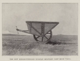 The New Single-Wheeled Russian Military Cart, Side View